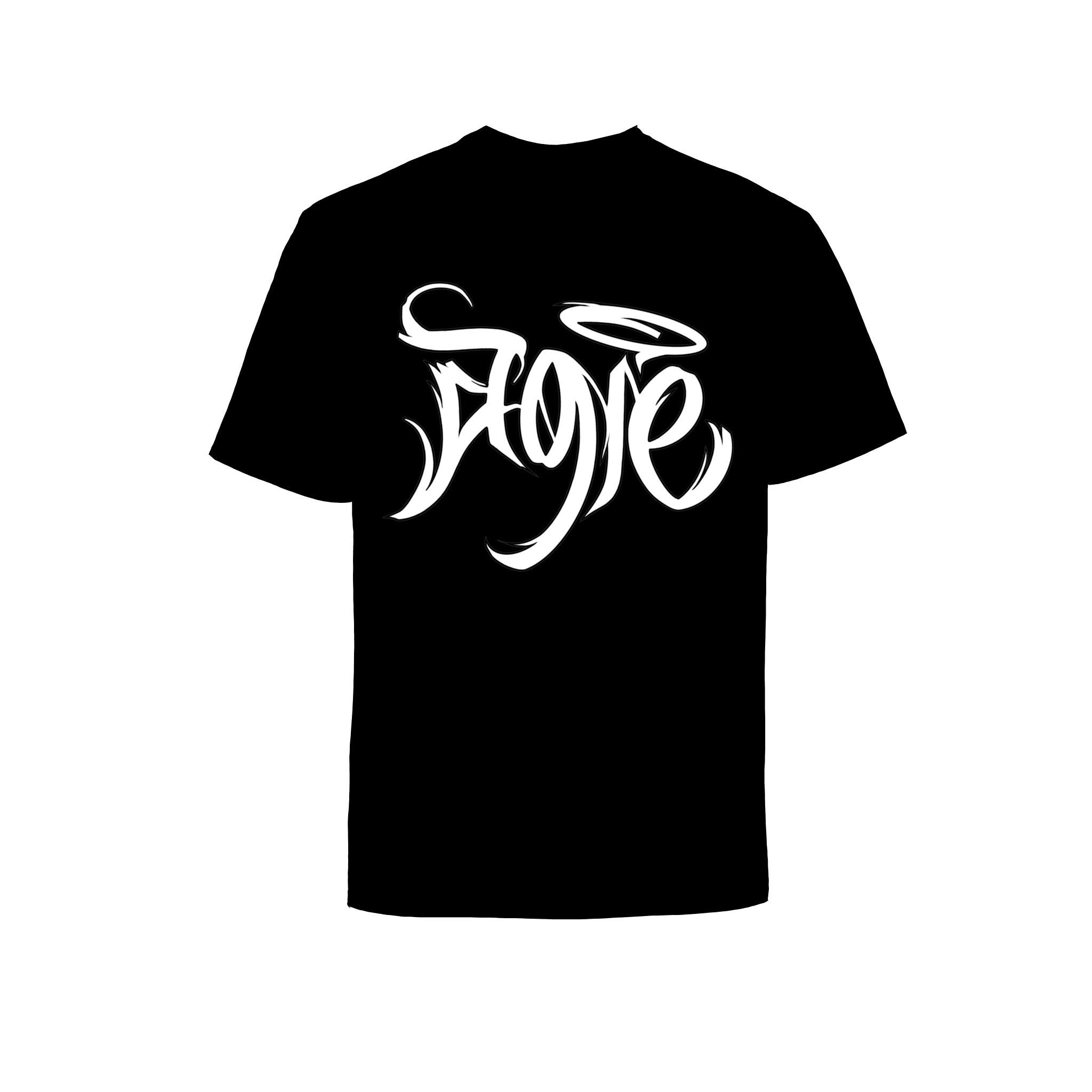 Agie t-shirt design on a black shirt