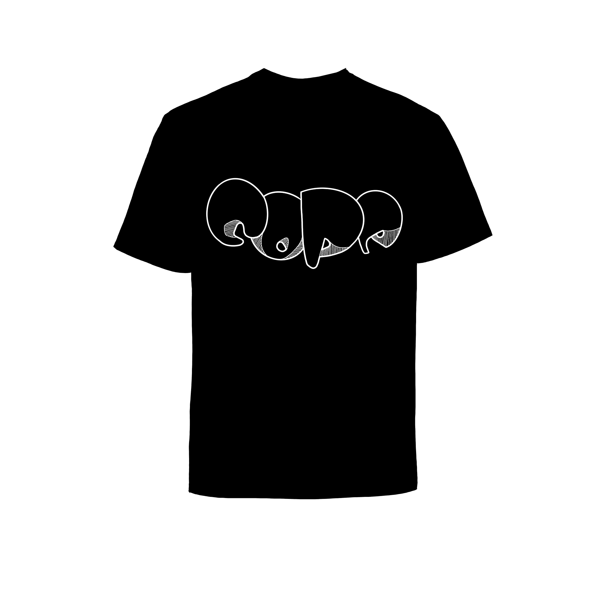 COPE t-shirt design on a black shirt