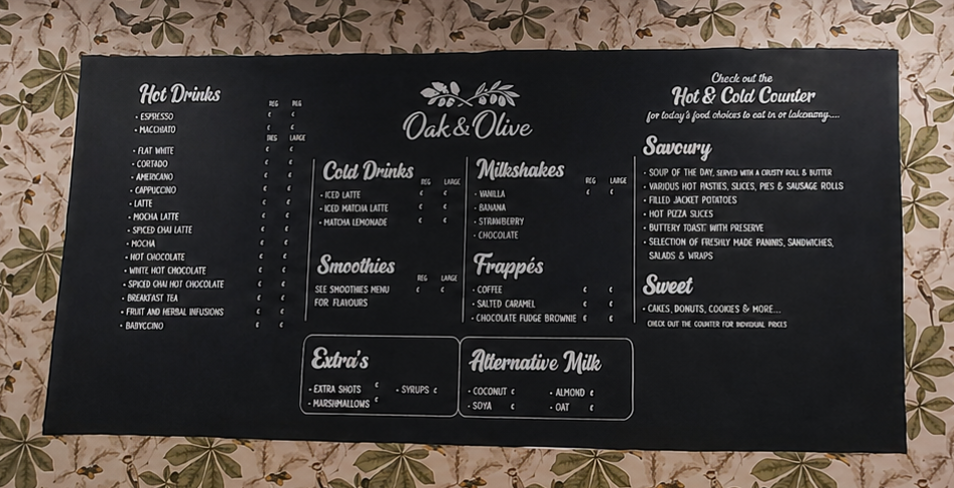 Oak and Olive Cafe mural example